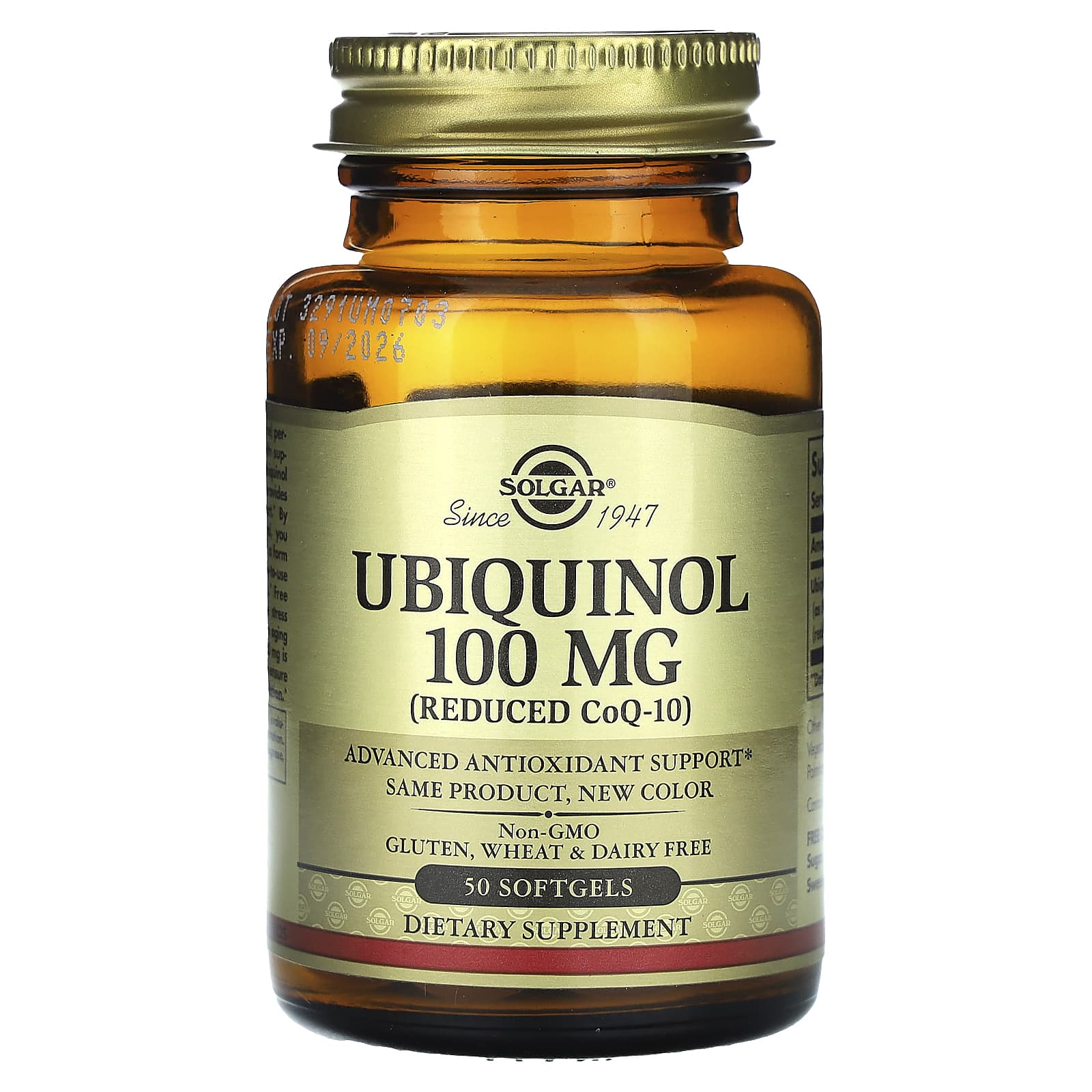 Ubiquinol CoQ-10 baksida näringsfakta