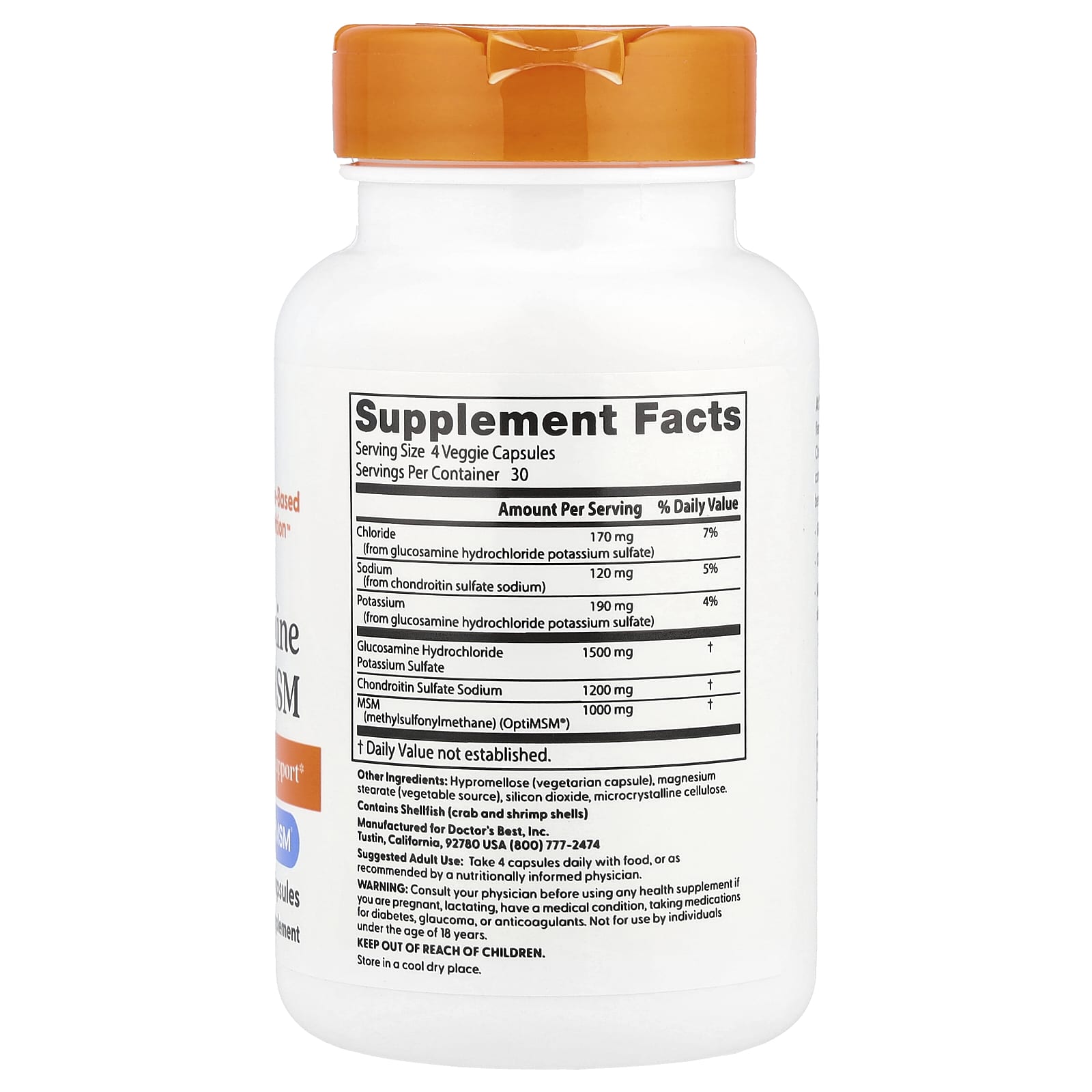 Glucosamine Chondroitin MSM öppen burk