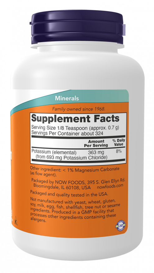 NOW Foods - Potassium Chloride Powder - 227 grams - Nutri.se