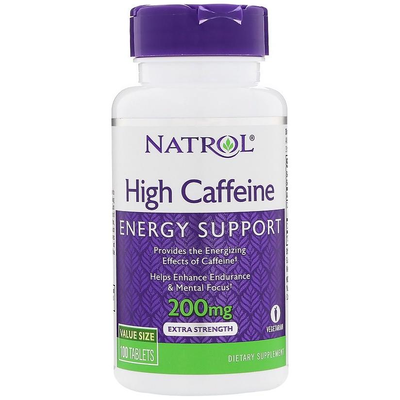 Natrol - High Caffeine, 200mg - 100 tablets