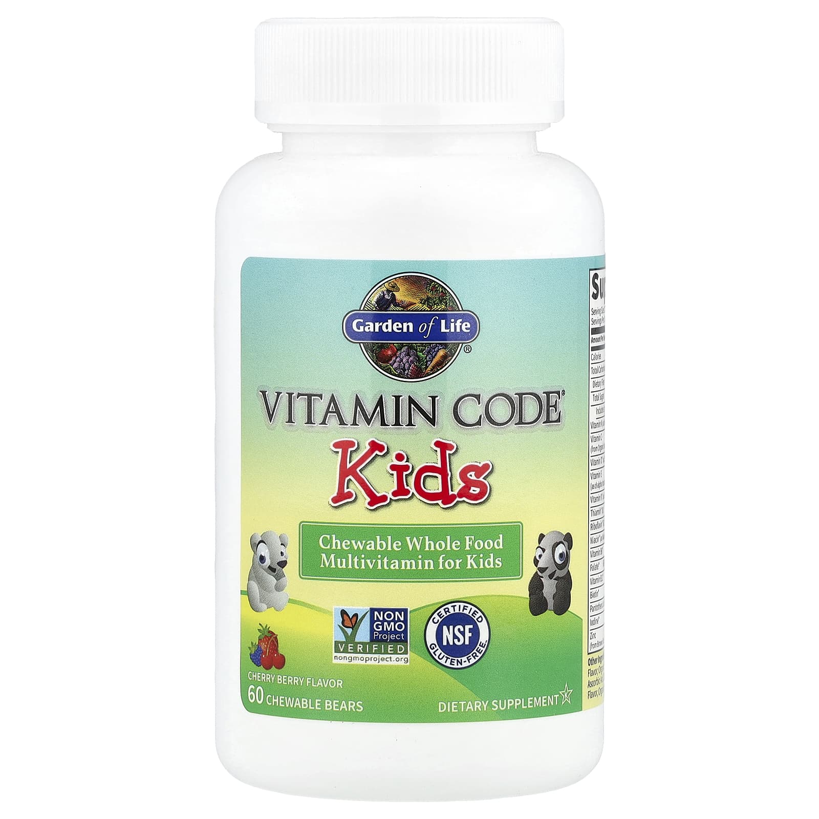 Vitamin Code Kids Gummies ingredienslista etikett
