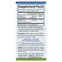 Carlson Labs Super Daily D3+K2 näringsfakta