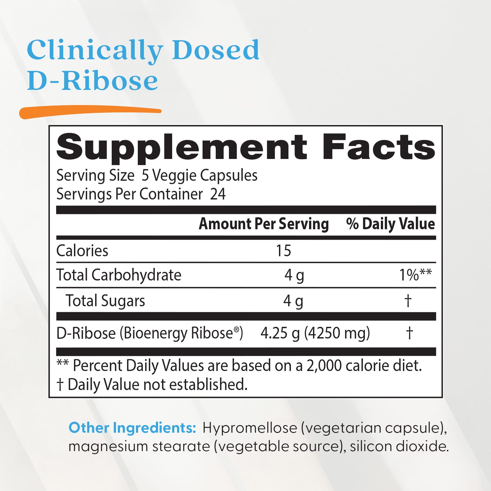 D-Ribose 120 kapslar produktdetalj