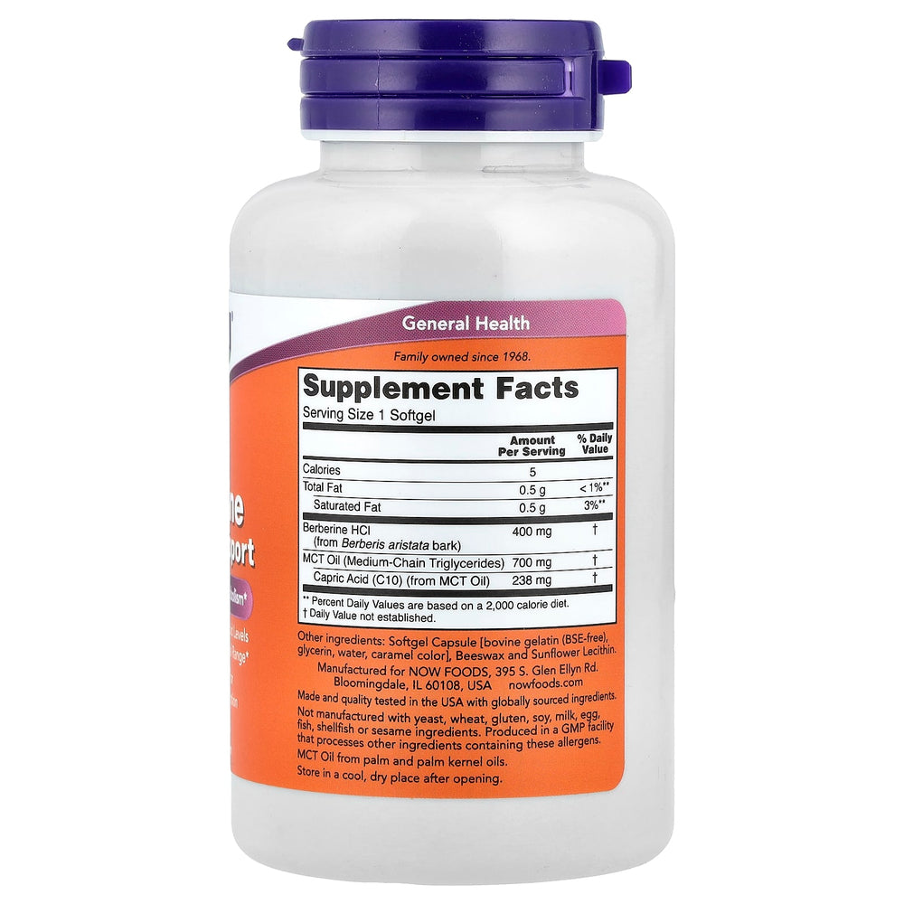 Now Foods Berberine Glucose Support varningstexter