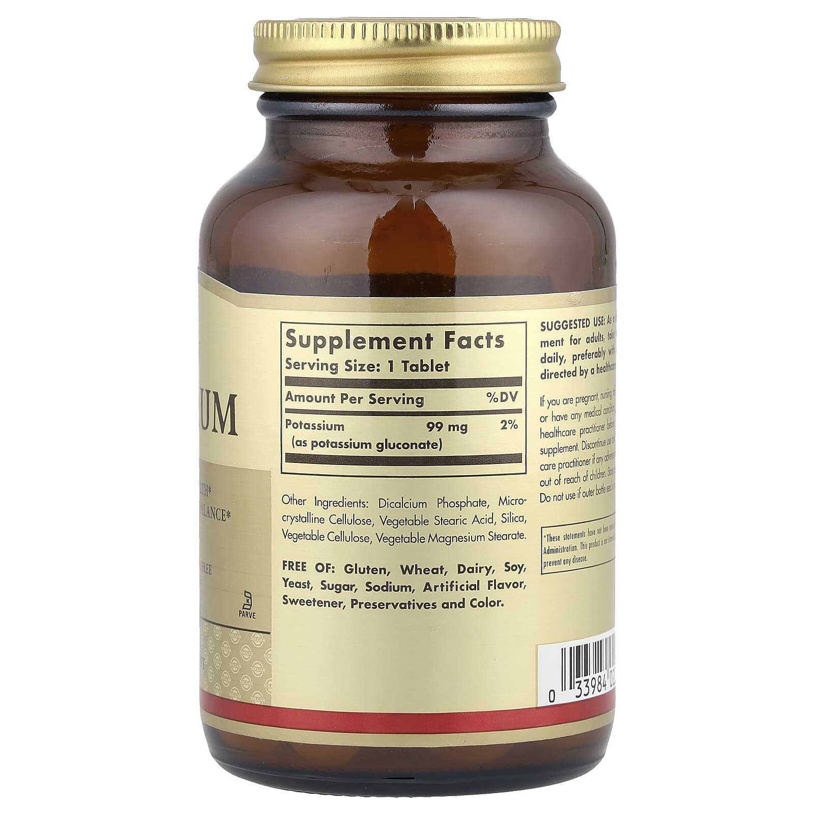 Solgar Potassium tablett produktdetalj