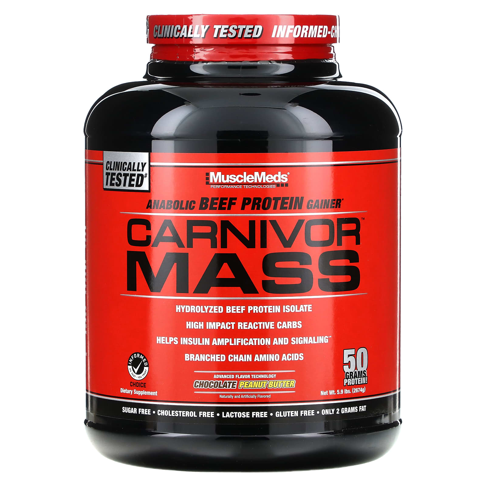 MuscleMeds - Suklaa Maapähkinävoi - 14 Annosta - 2674g / 14 Annosta