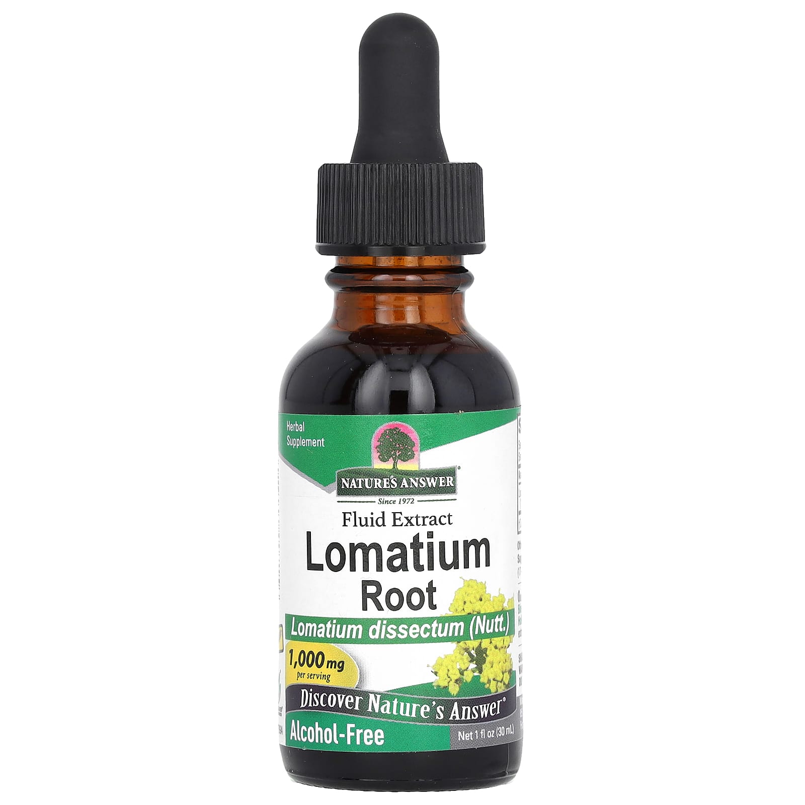 Nature's Answer Lomatium Root Fluid Extract baksida