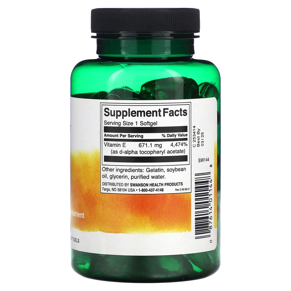 Vitamin E – 1000 IU mjuka kapslar
