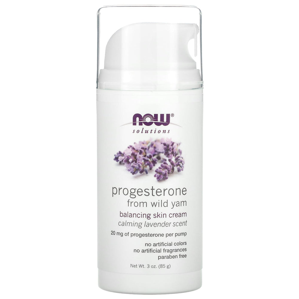 NOW Foods Progesterone Wild Yam Balancing Skin Cream baksida