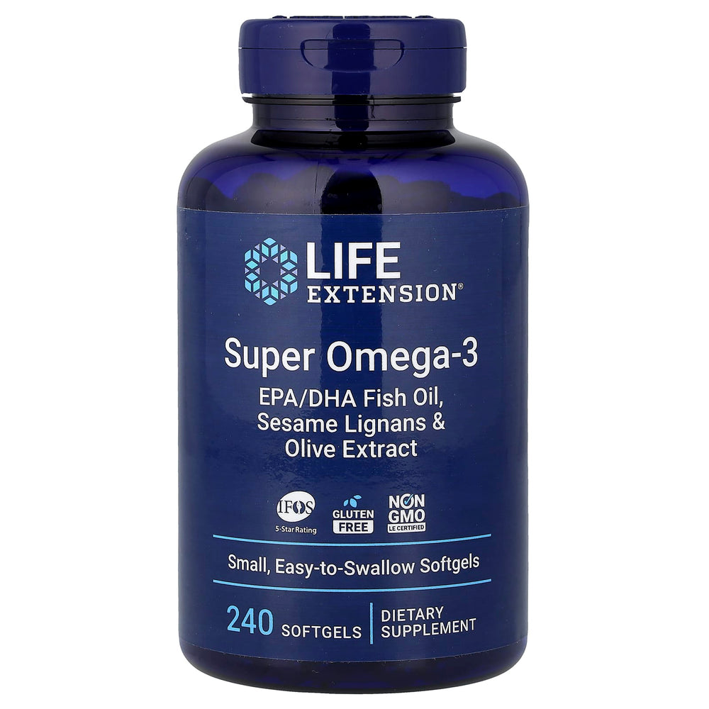 Life Extension Super Omega-3 ingredienser etikett