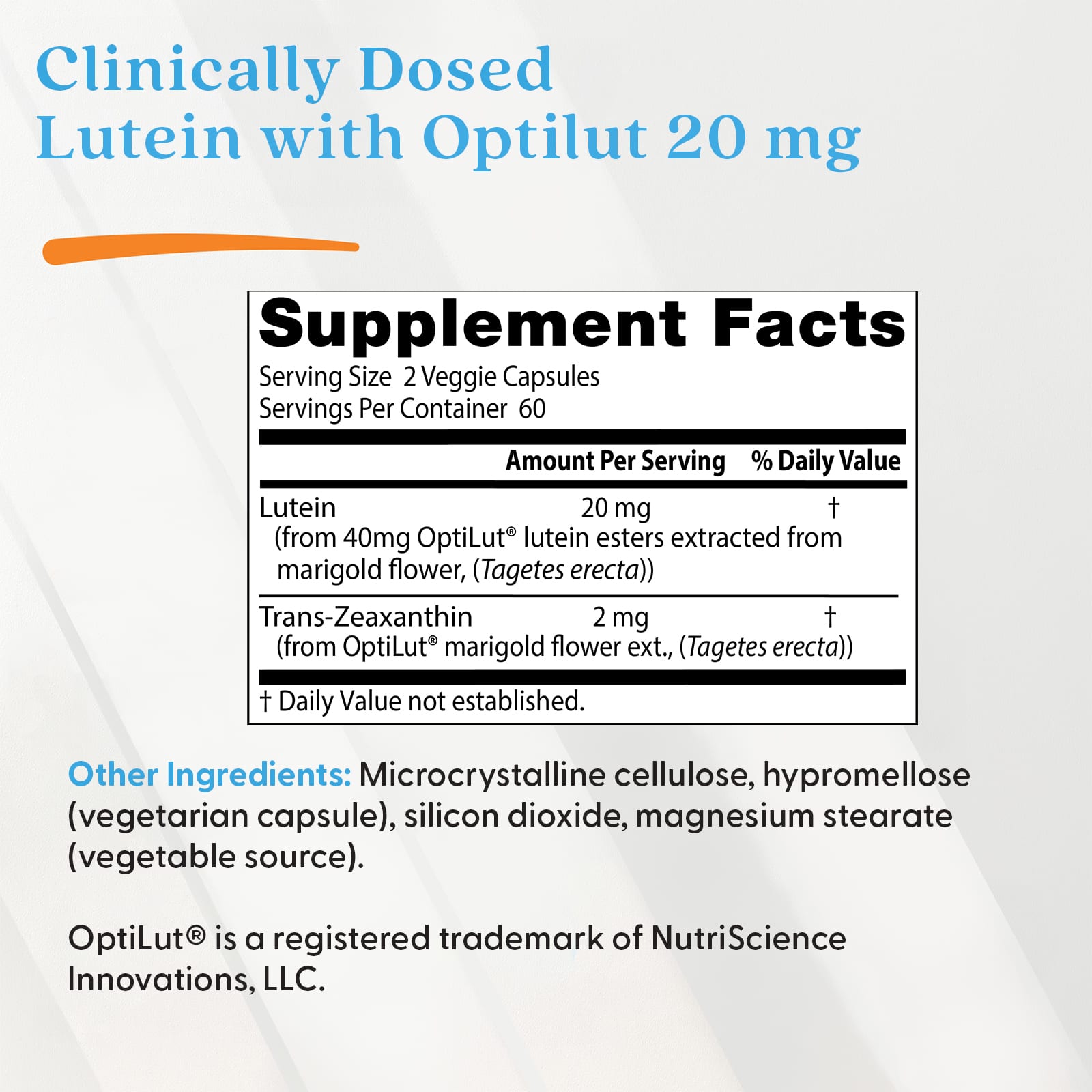 Lutein with OptiLut kapsel närbild