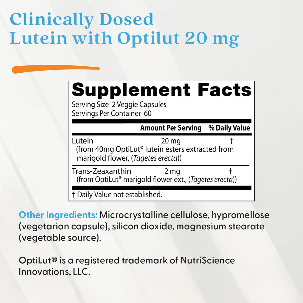 Lutein with OptiLut kapsel närbild