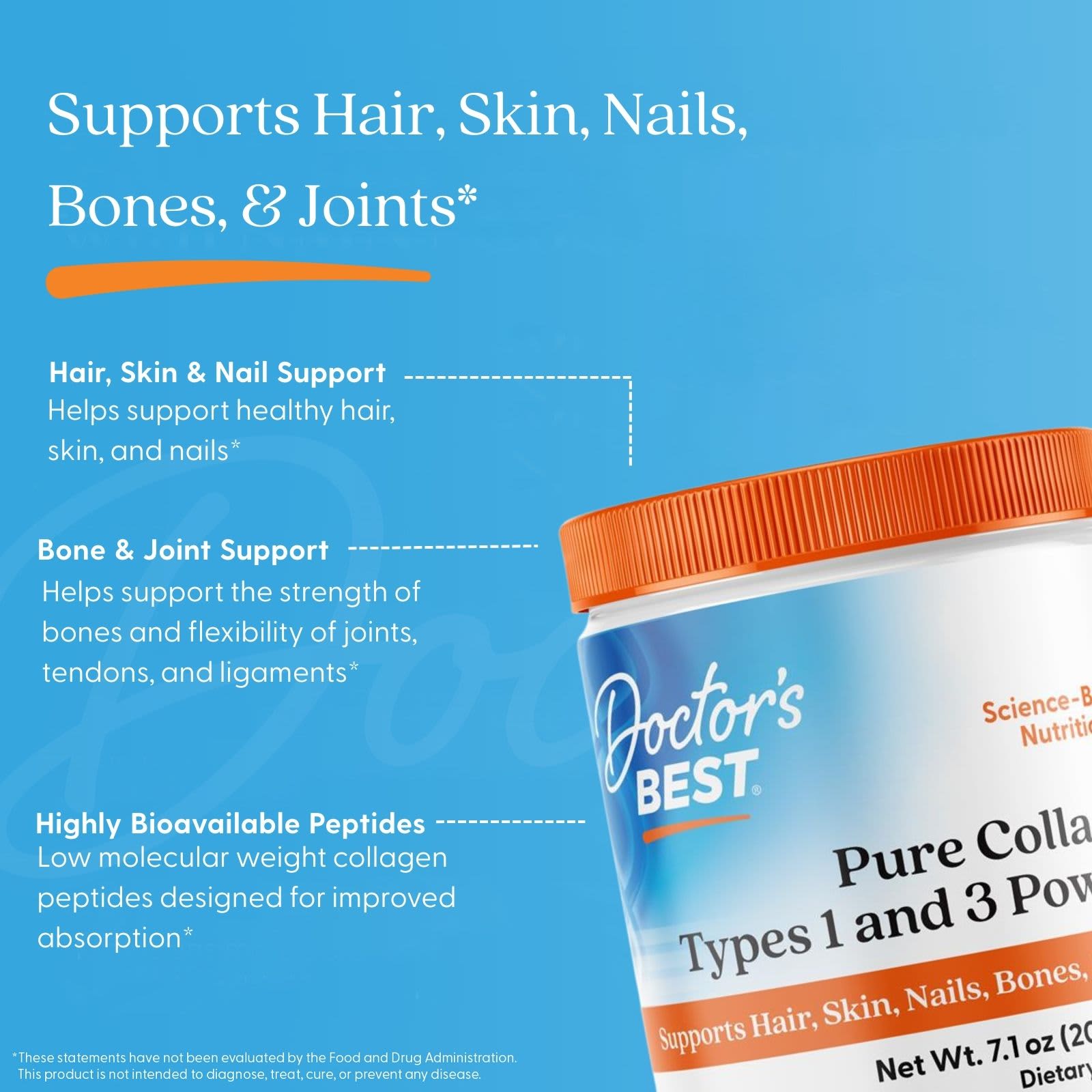 Doctor's Best Pure Collagen förpackning öppen