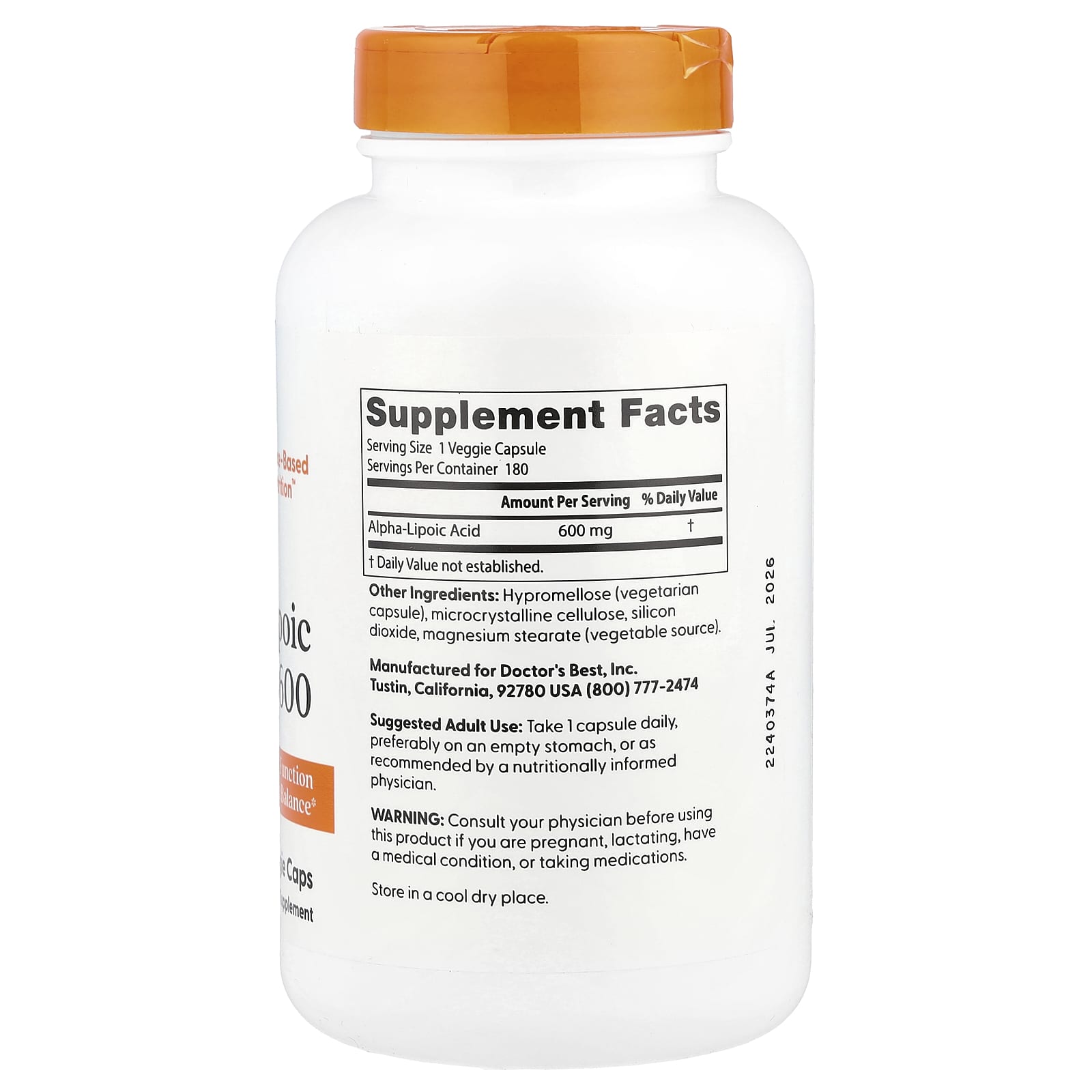 Doctor's Best - Alpha-Lipoic Acid