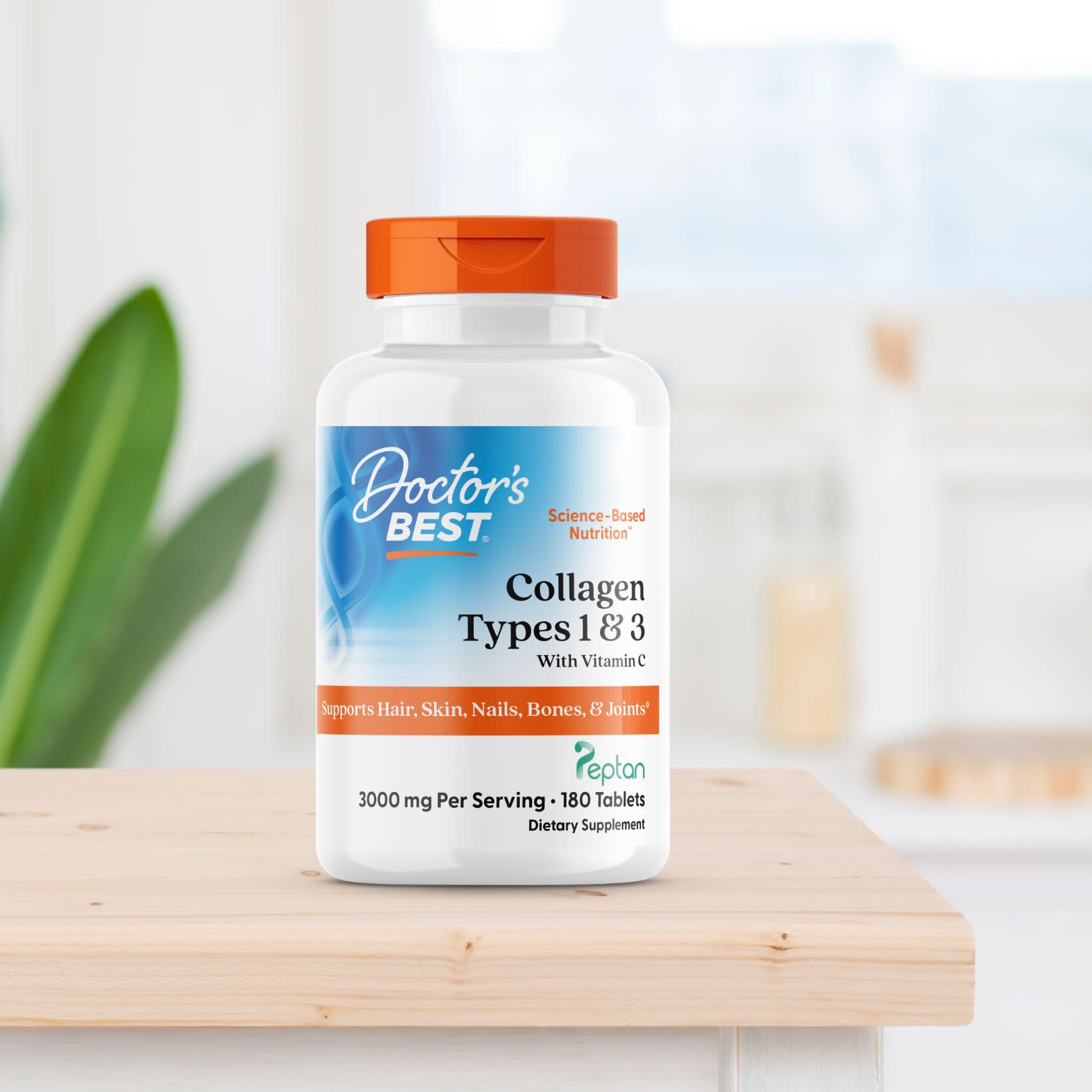 Doctor's Best - Kollagen Typer 1 og 3 med Peptan og Vitamin C