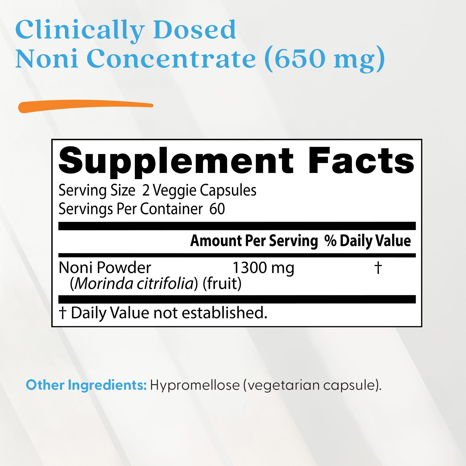 Doctor's Best Noni Fruit Powder etikett detalj