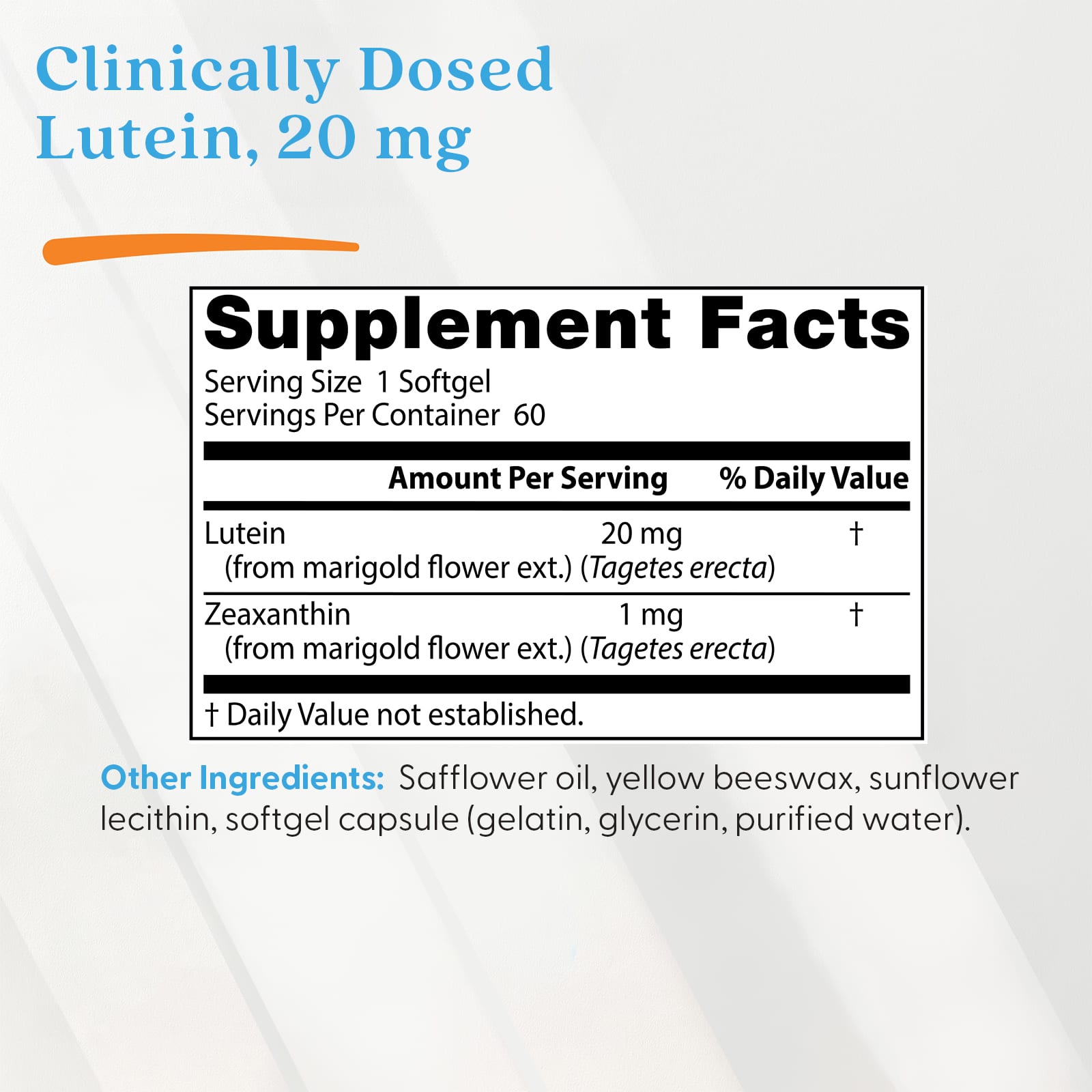 Lutein – Ögonhälsa & Synfunktion etikett detalj