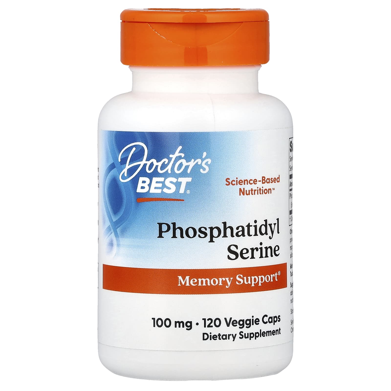 Phosphatidyl Serine baksida näringsfakta