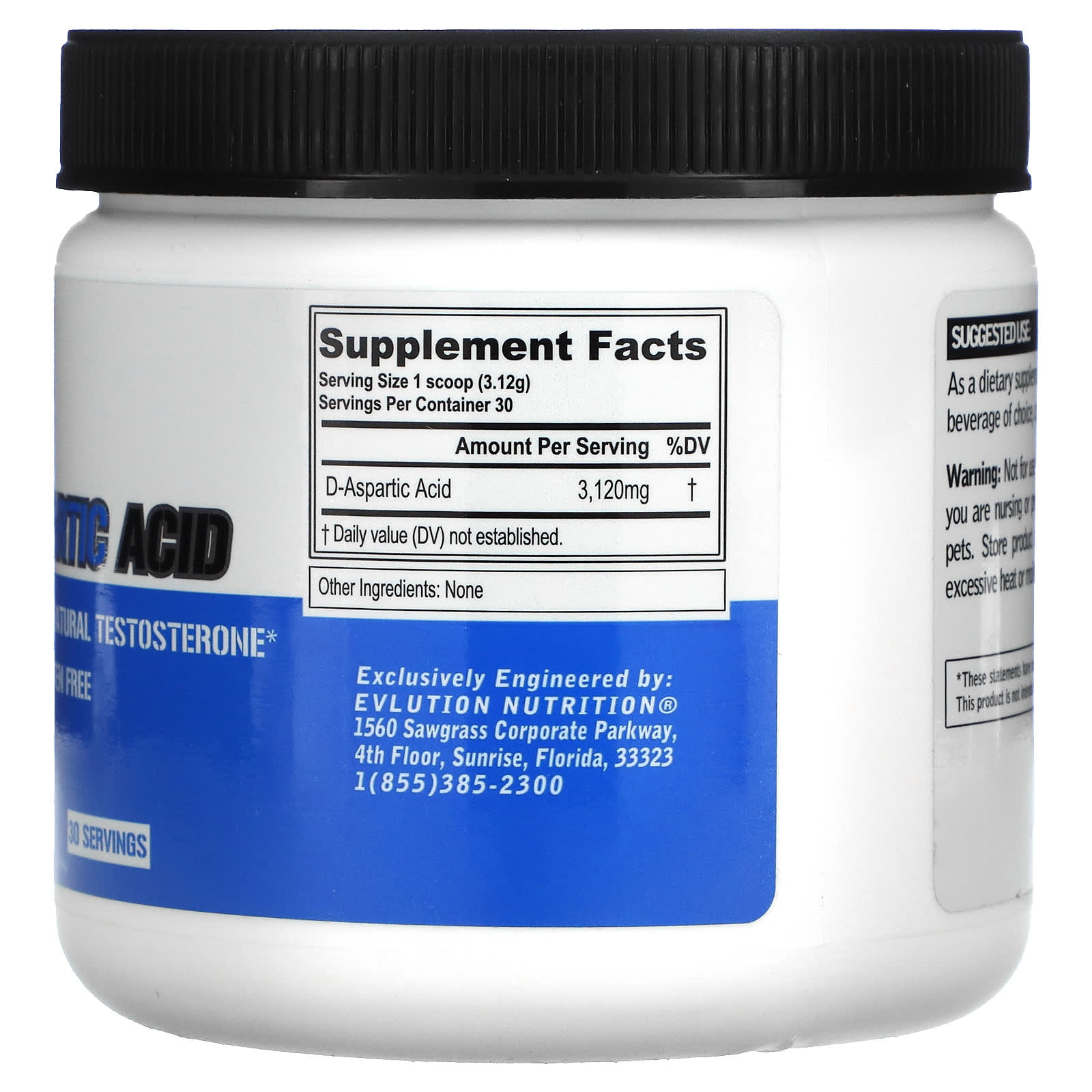EVLution Nutrition - D-Aspartic Acid - 94g
