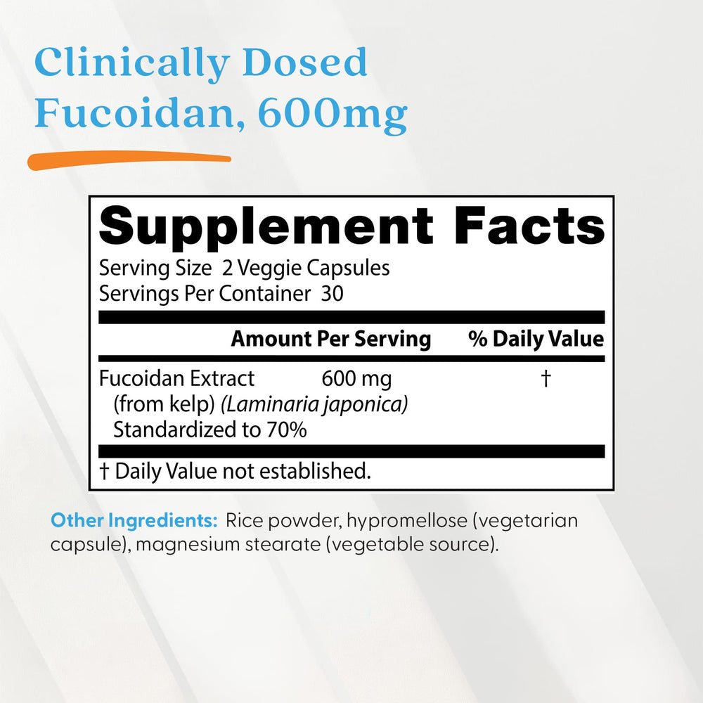 Fucoidan flaska öppen