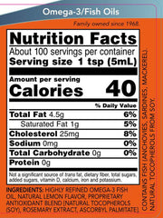 NOW Foods - Omega-3 Fish Oil Liquid Lemon - 500ml