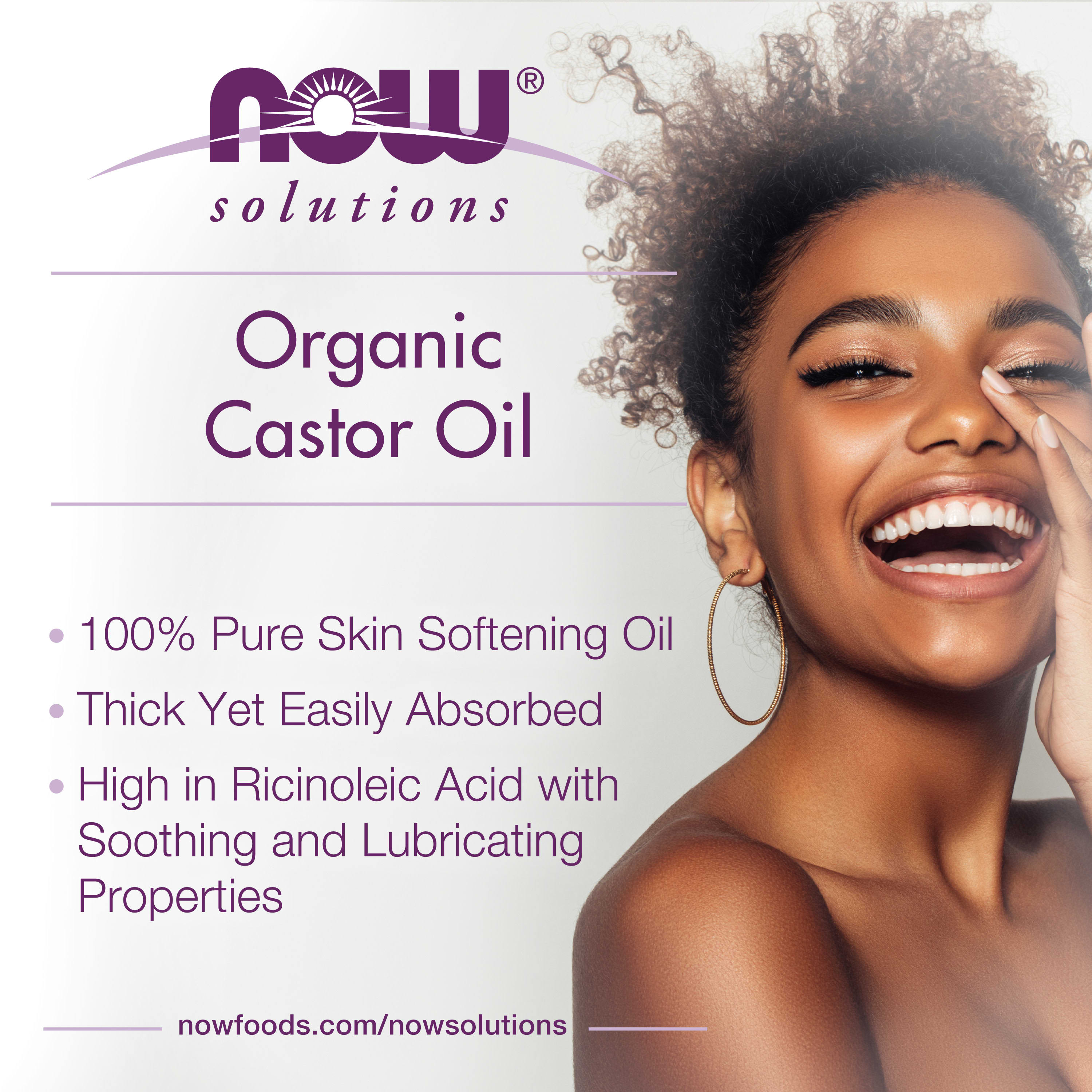 Organic Castor Oil flaska närbild