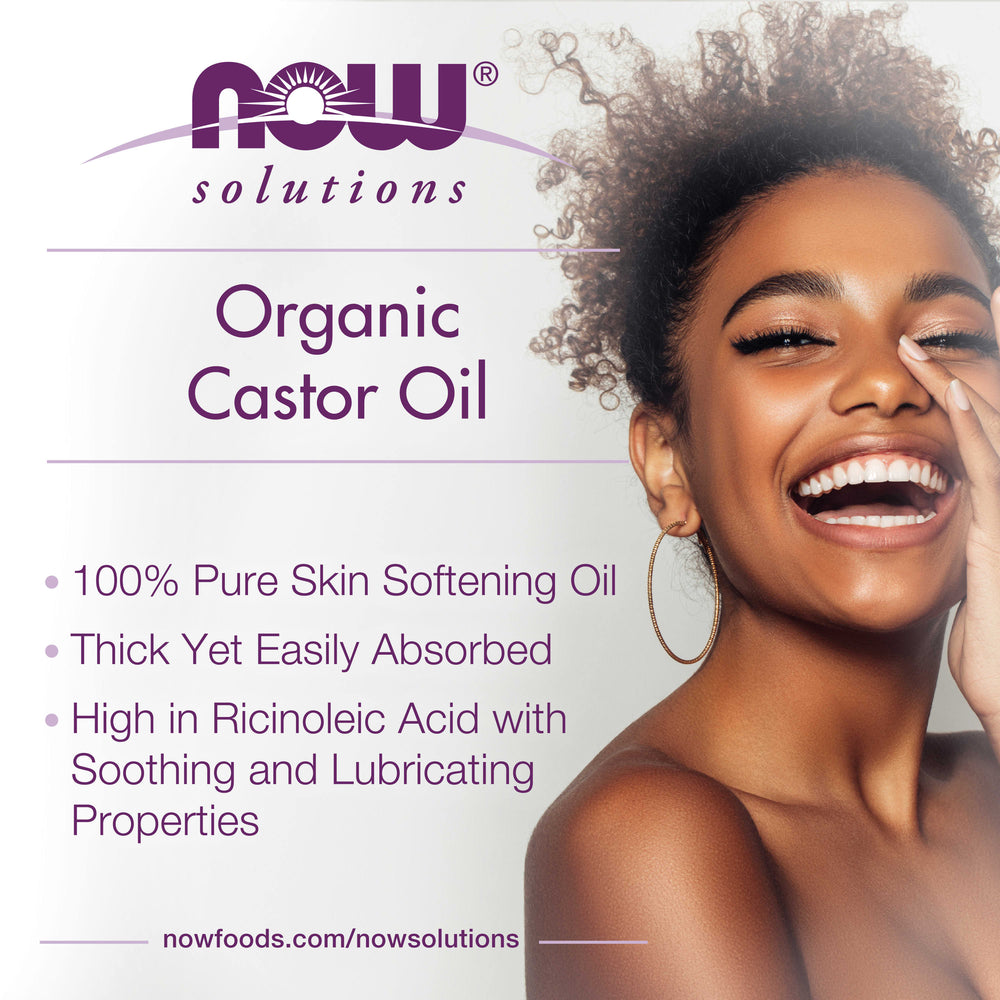 Organic Castor Oil flaska närbild