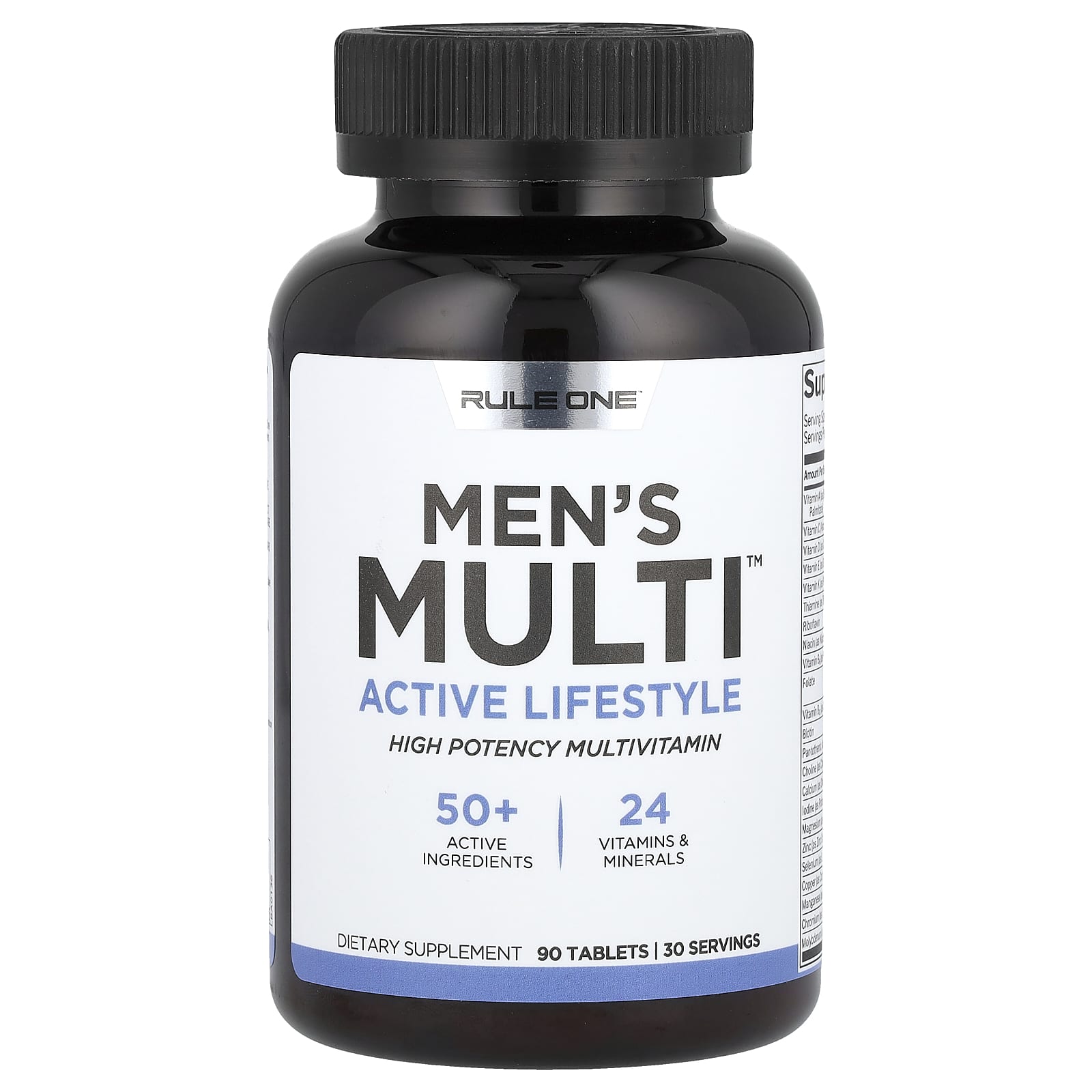 Rule One Men's Train Daily Multivitamin baksida