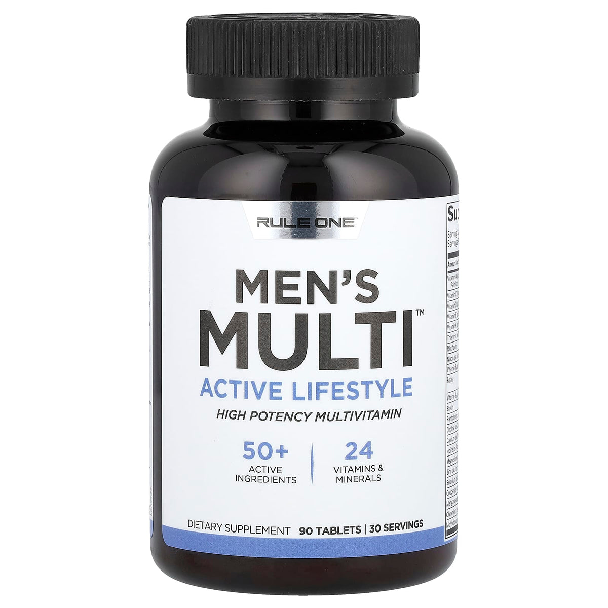 Rule One Men's Train Daily Multivitamin baksida
