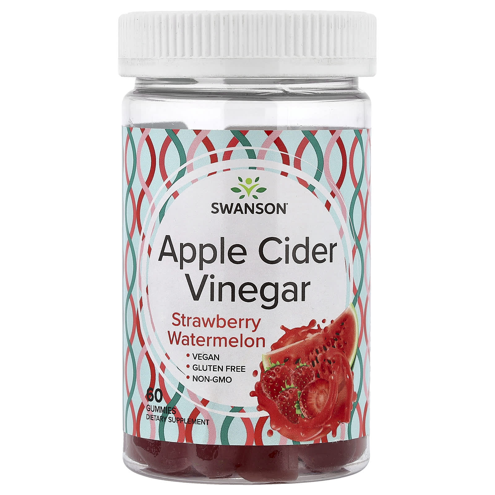 Swanson Apple Cider Vinegar Gummies baksida