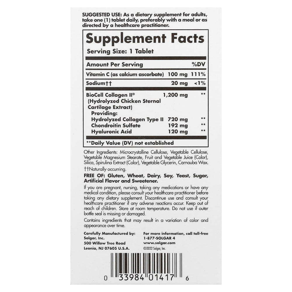 Collagen Hyaluronic Acid Complex baksida