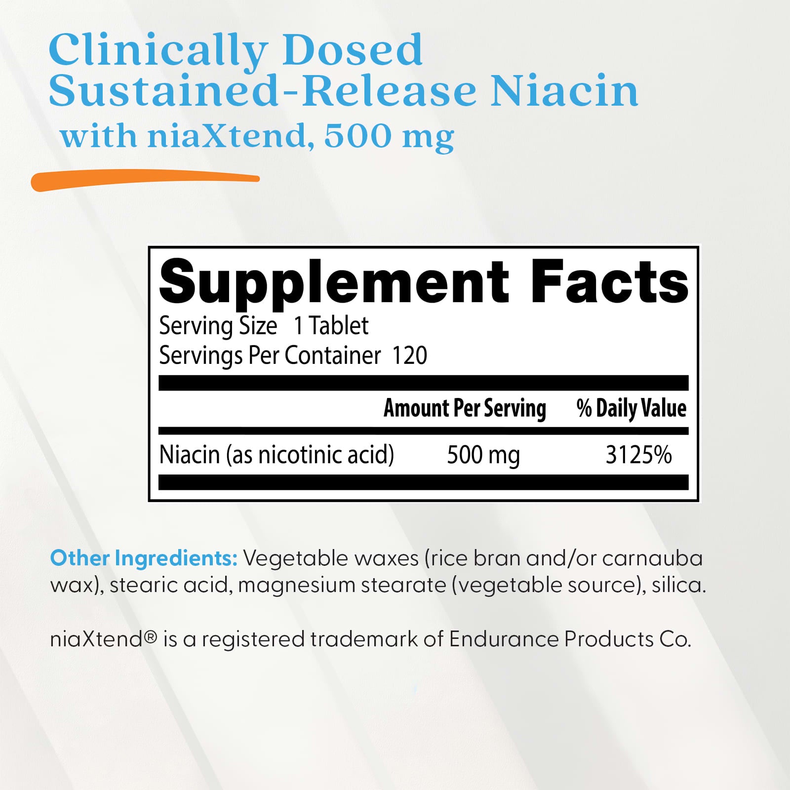 Sustained-Release Niacin tablett närbild