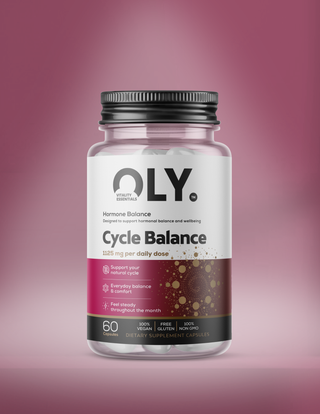 Oly Cycle Balance 1125 mg – kosttillskott för kvinnor med myo-inositol, ashwagandha, magnesium och folat, 60 veganska kapslar