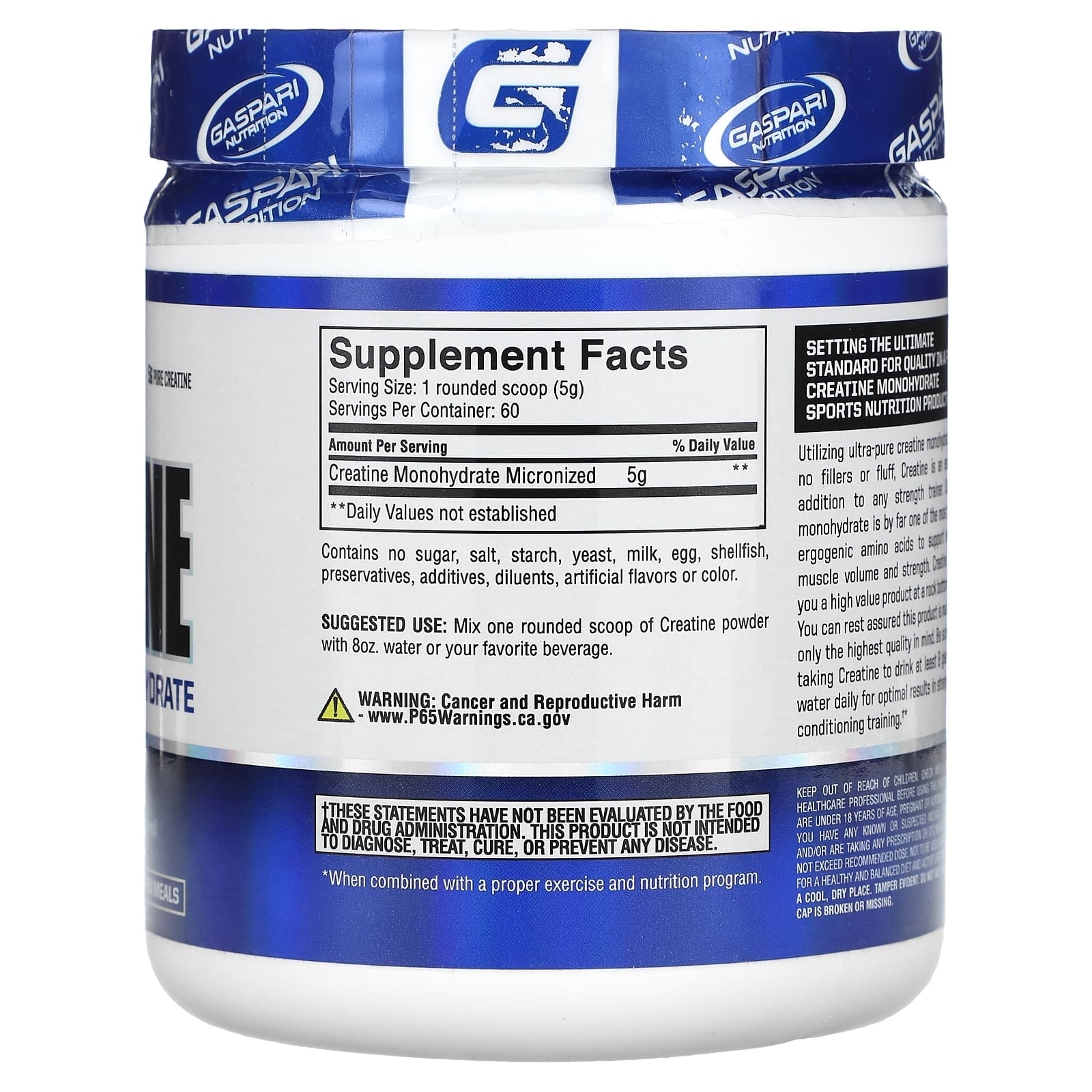 Creatine Monohydrat ingredienser och dosering