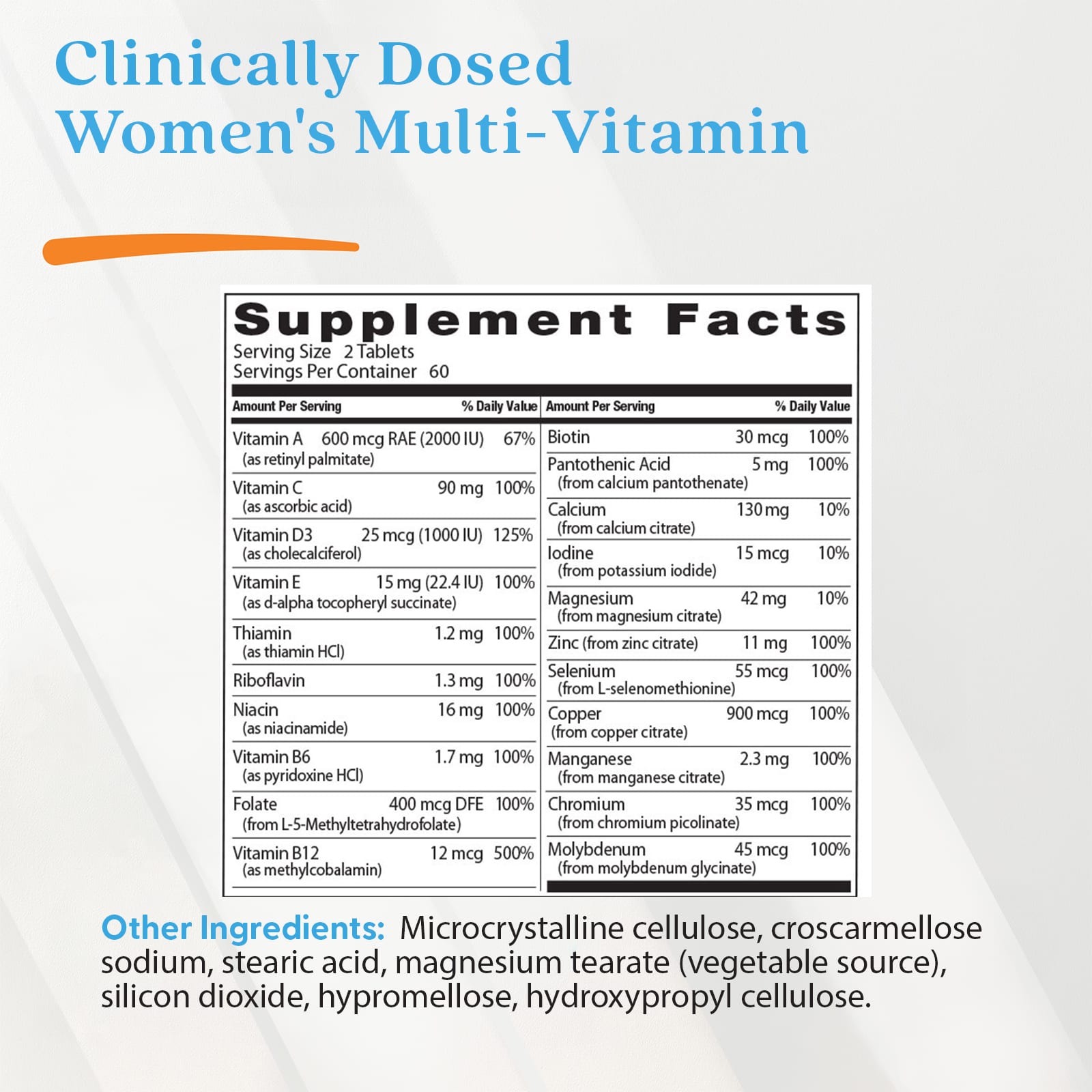 Women's Multi-Vitamin varningstext & allergi