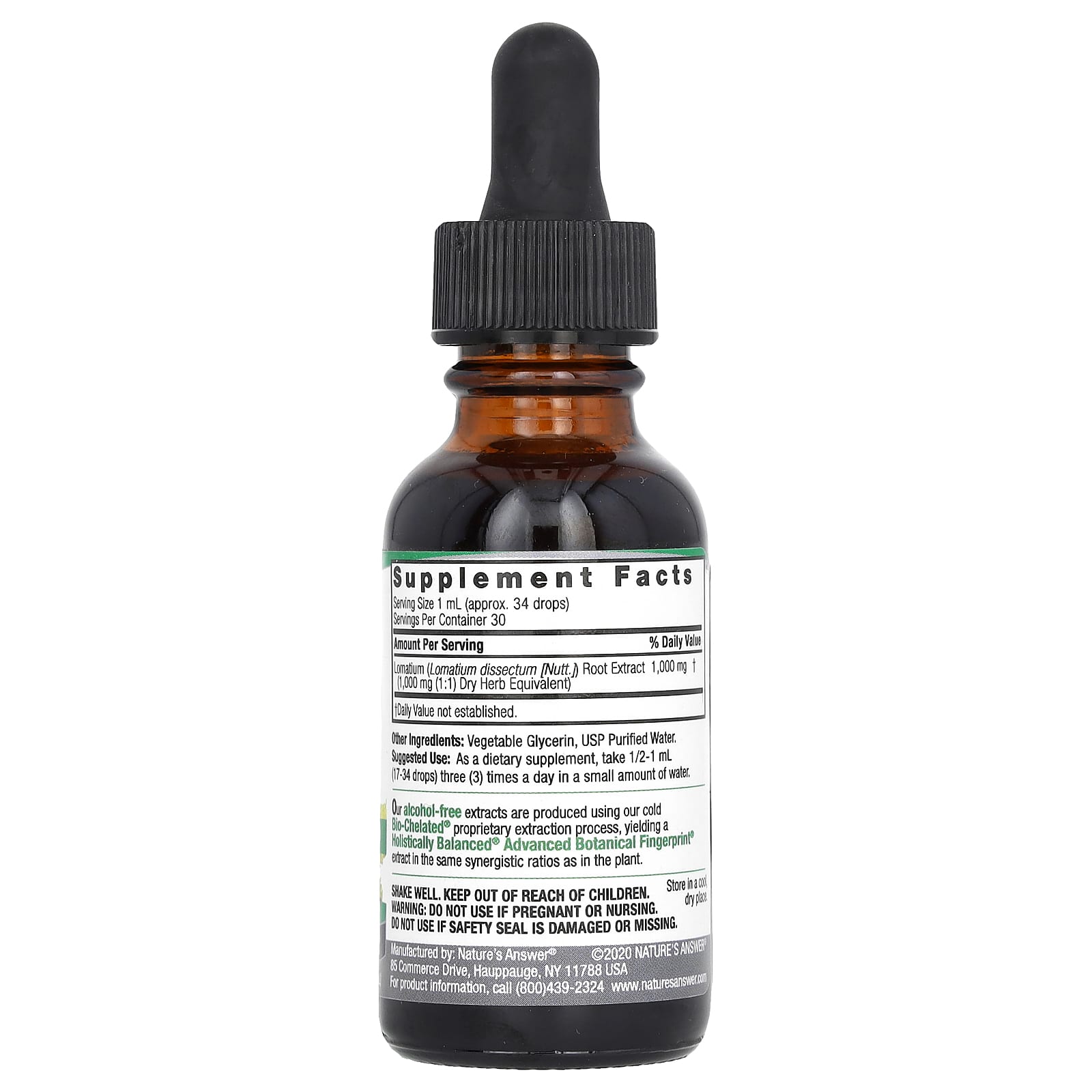 Nature's Answer Lomatium Root Fluid Extract näringsfakta