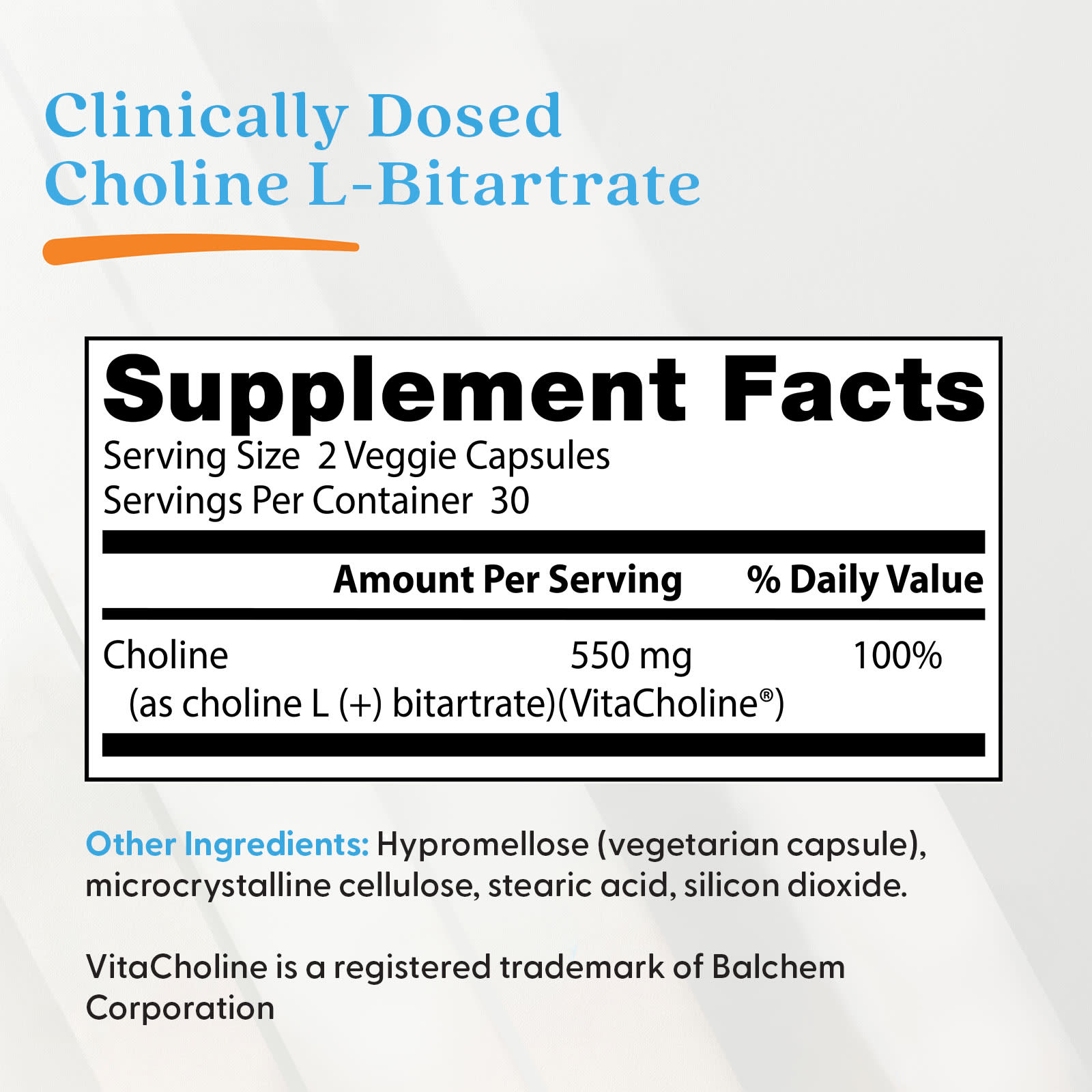 Choline L-Bitartrate kapseldetalj