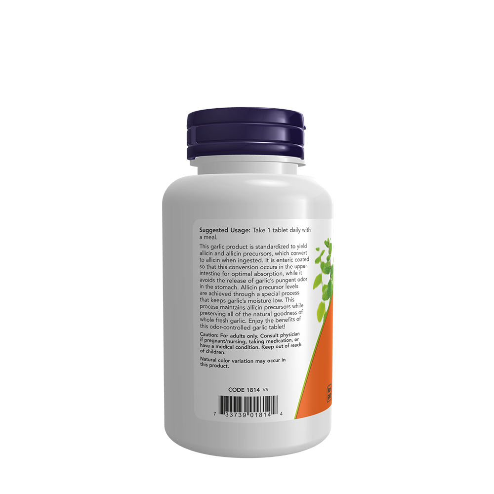 NOW Foods - Garlic 5000 - 90 Tabs (KORT DATUM 2026-07-30)