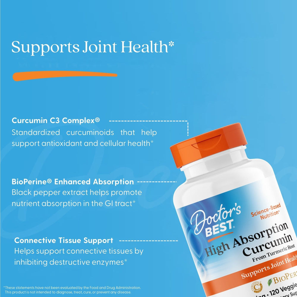 Doctor's Best Curcumin flaskans etikett