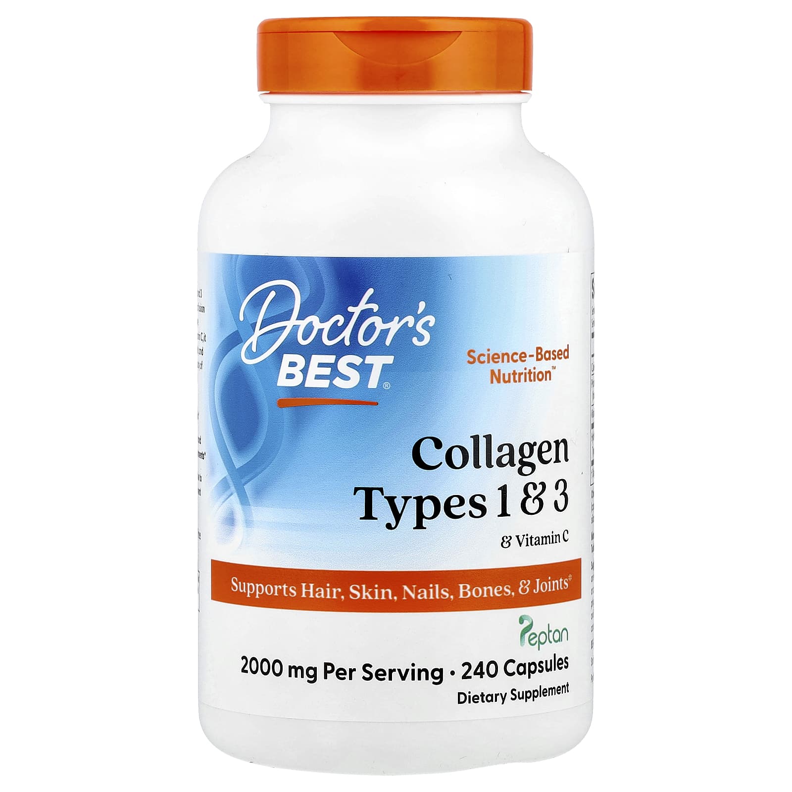 Doctor's Best Collagen näringsfakta etikett