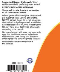 NOW Foods Wheat Germ Oil flaska produktdetalj