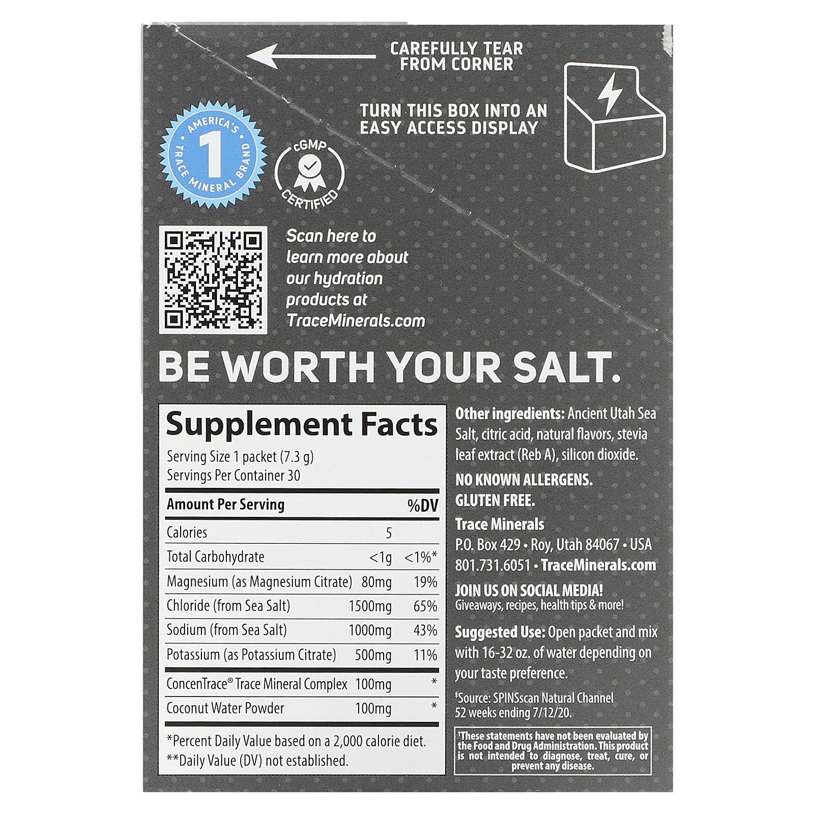 Trace Minerals Salty Watermelon näringsfakta