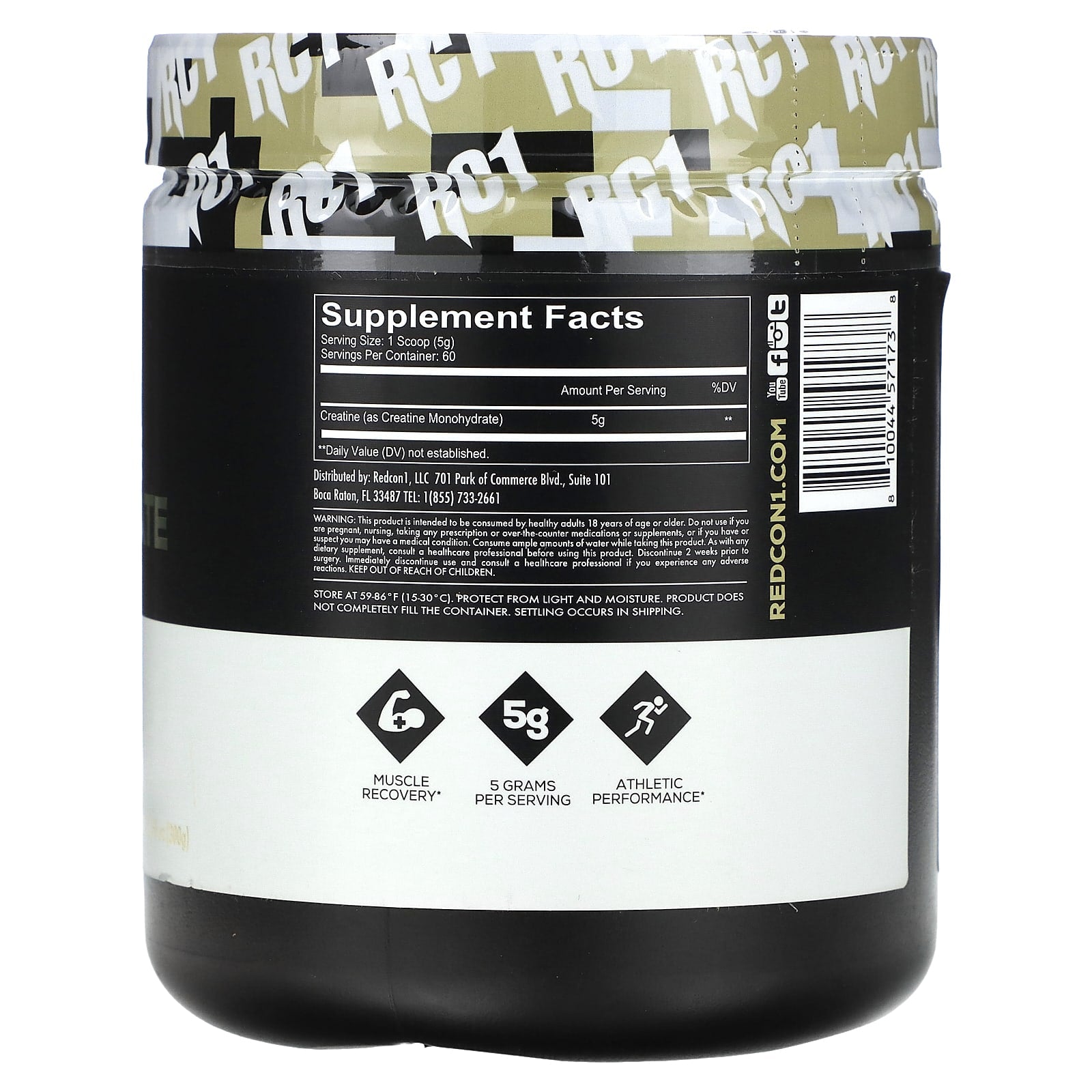 Creatine Monohydrate ingredienser lista