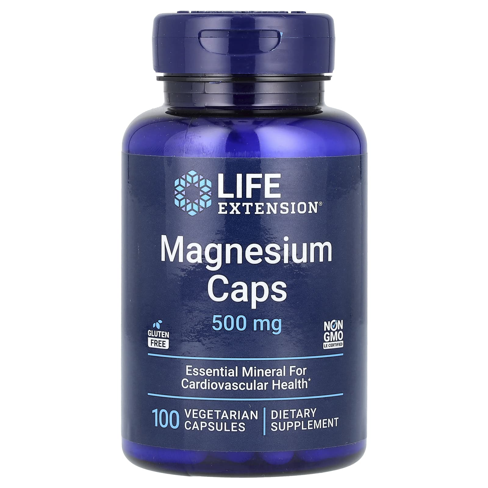 Life Extension Magnesium Caps baksida näringsfakta