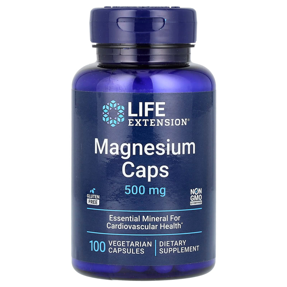 Life Extension Magnesium Caps baksida näringsfakta