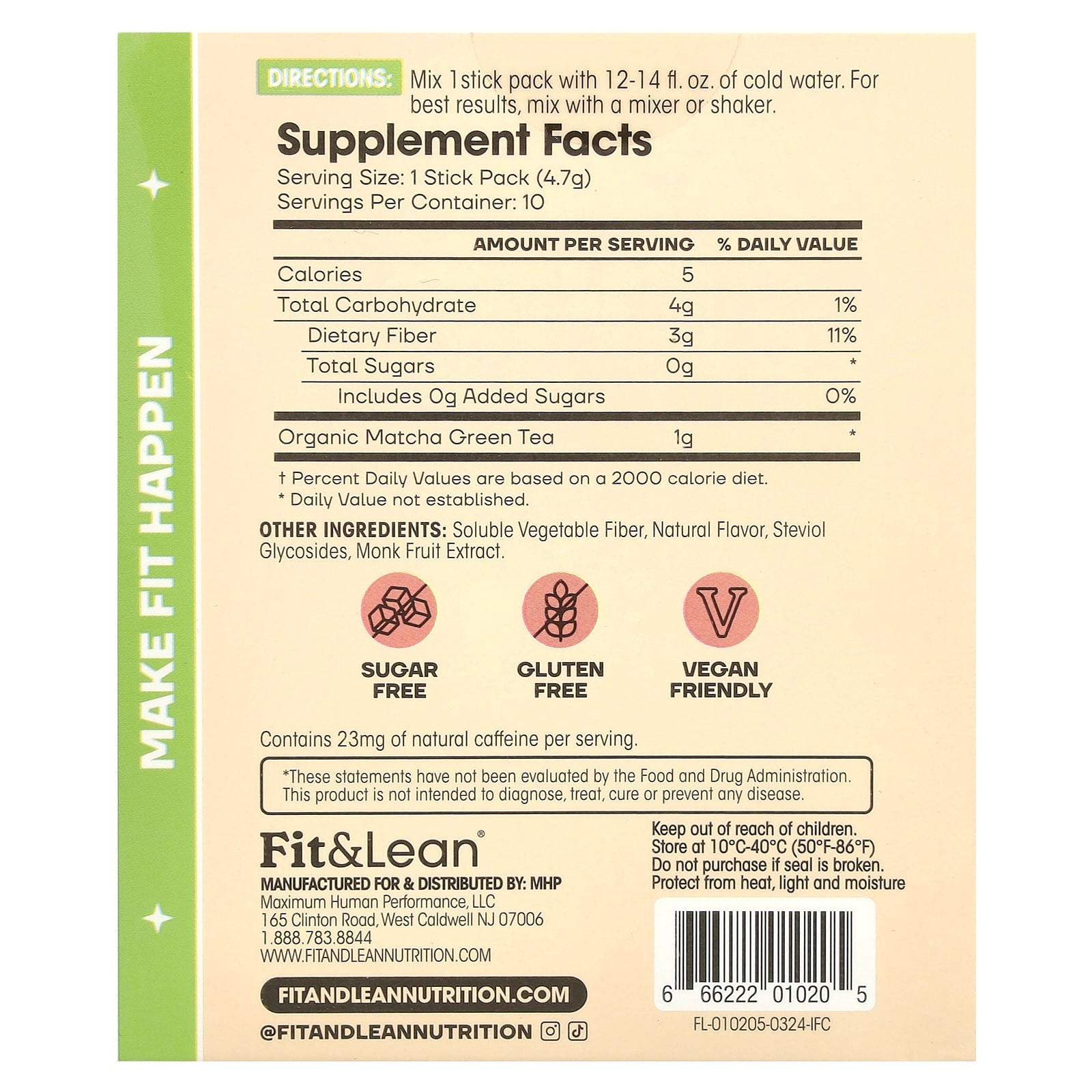 Fit & Lean - Matcha Amore - Iced Tea