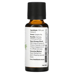 Hyssop Oil ingredienser och användning