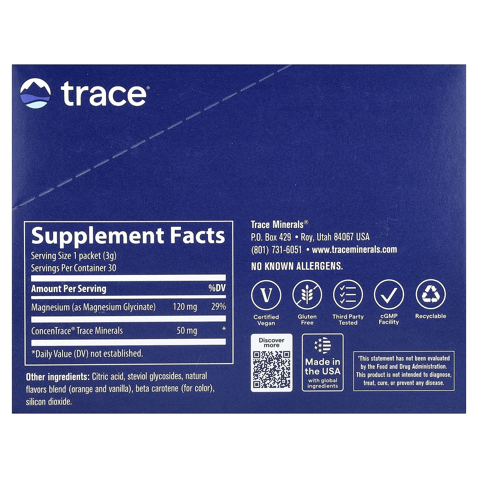 Magnesiumglycinat Powder varningstexter information