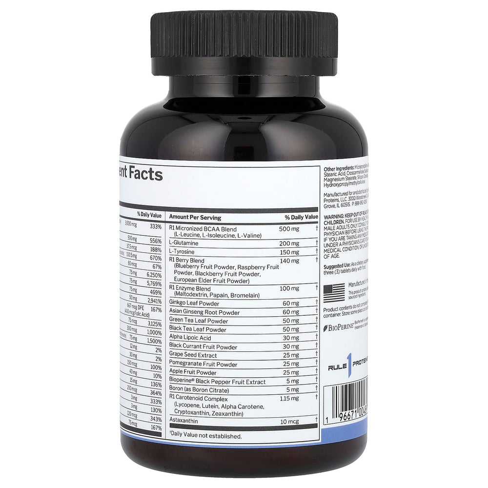 Rule One Men's Train Daily Multivitamin ingredienslista