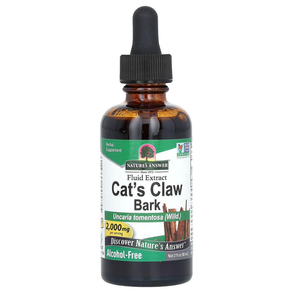 Cat's Claw Bark baksida med näringsfakta